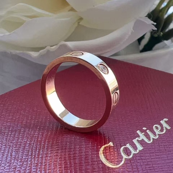 Cartier Rose Gold Ring with Diamonds size48 - Picture 3 of 5
